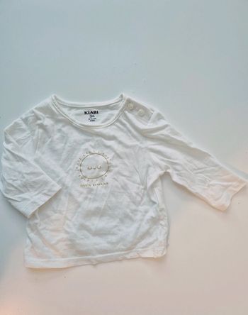 T-shirt manches longues Kiabi taille 3 mois 62 cm
