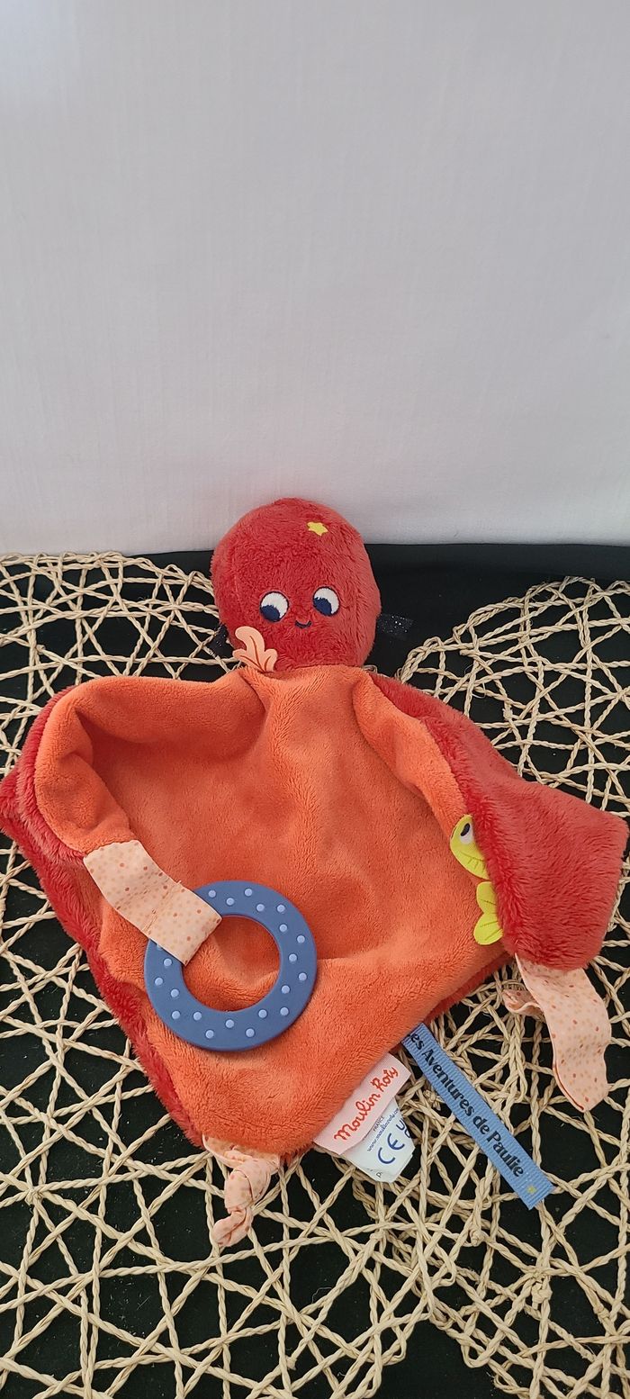 Doudou plat poulpe Paulie de Moulin Roty