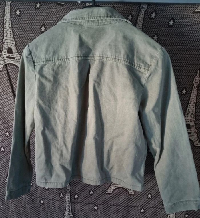 Veste en jean kaki mixte - photo numéro 5