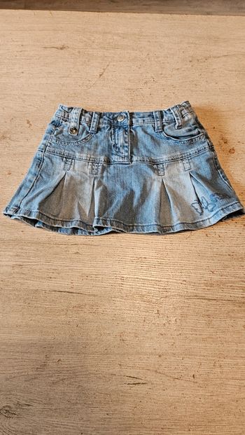 Jupe courte en jean s bleu, ajustable à la taille, K3, 7 ans, nickel