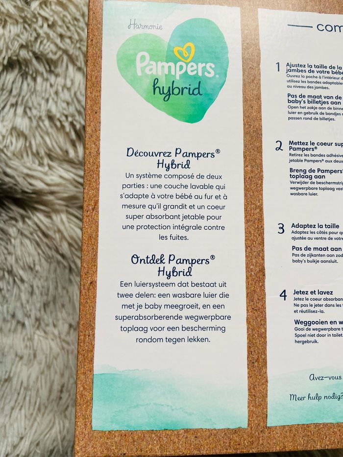 Kit d’essai couches lavables Pampers Hybrid Harmonie neuf - photo numéro 9