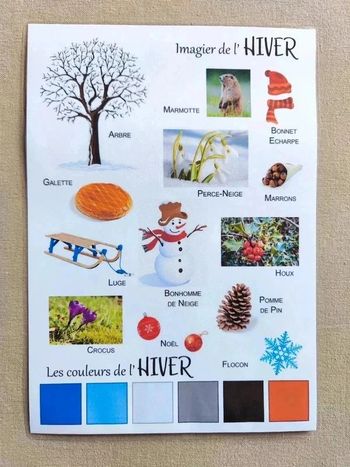 Imagier de l'hiver A4