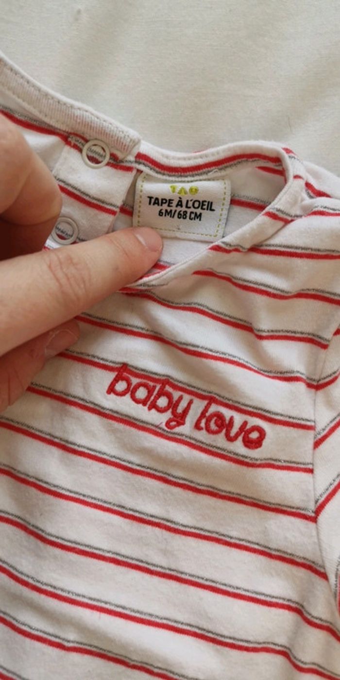 T-shirt tape à l'œil 6mois - photo numéro 2