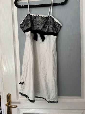 Nuisette etam femme 40 dentelle noeud noir
