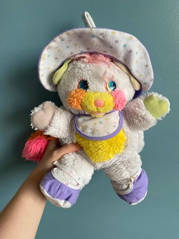 Grande peluche popples baby bibpsy multicolore vintage