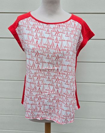 Blouse top motifs bateaux Taille M