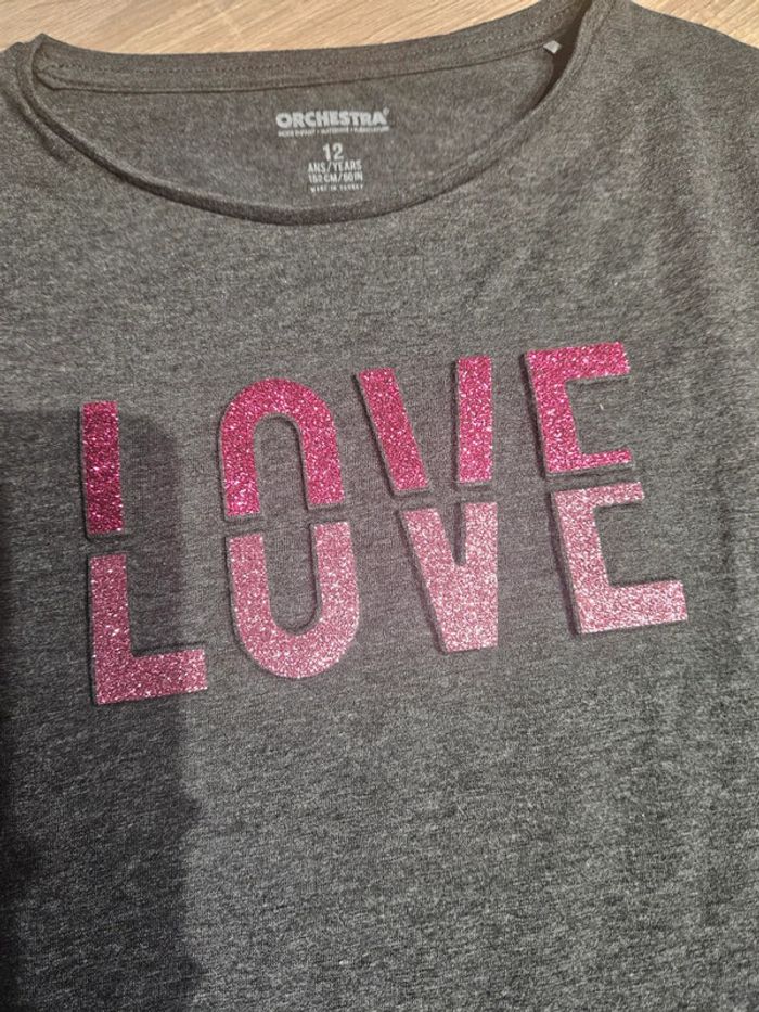 T-shirt Love 3d 12 ans - photo numéro 3