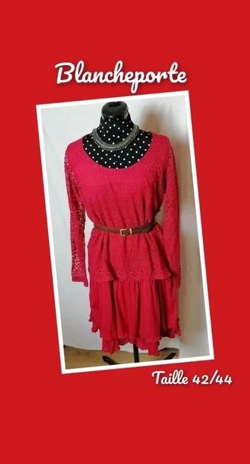 Robe rouge dentelle Blancheporte