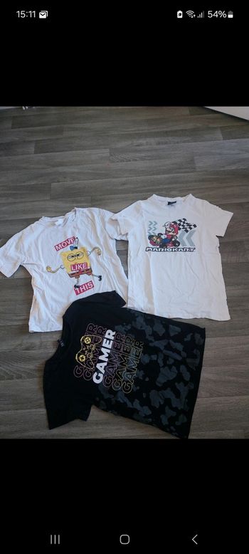Lot tee shirt 12 ans