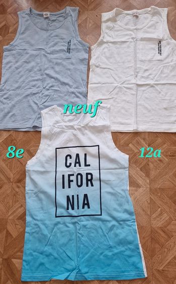 Lot 3debardeur 12ans neuf