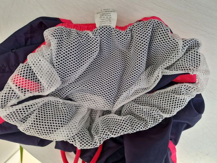 Short De Bain Noir Rose Fluo Avec Poche - photo numéro 5