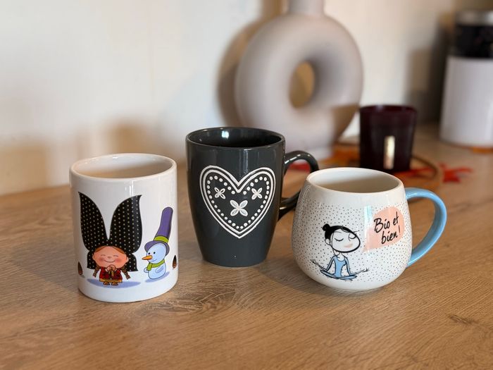 Lot de 3 tasses