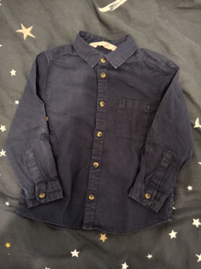 Chemise bleu marine _ 3/4 ans