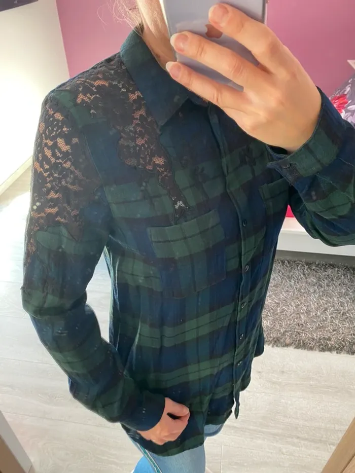 Chemise chaude dentelle Promod - photo numéro 2