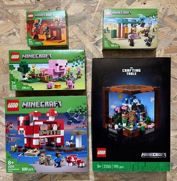Pack LEGO Minecraft - 21265 / 21266 / 21267 / 21268 / 21270 - Neufs et scellés