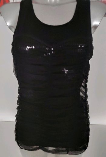 Top noir sequin