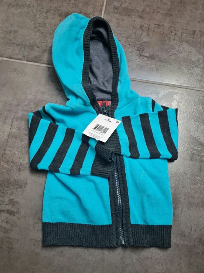 Gilet garçon Tissaia taille 9 mois neuf avec étiquette - photo numéro 2