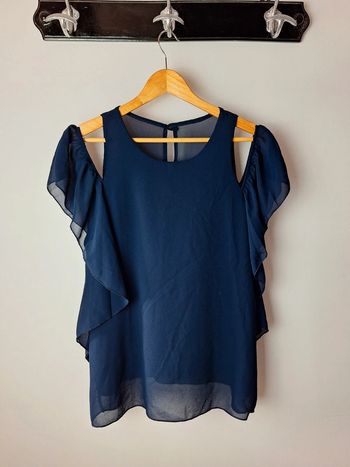 Blouse marine épaule dénudées femme 40