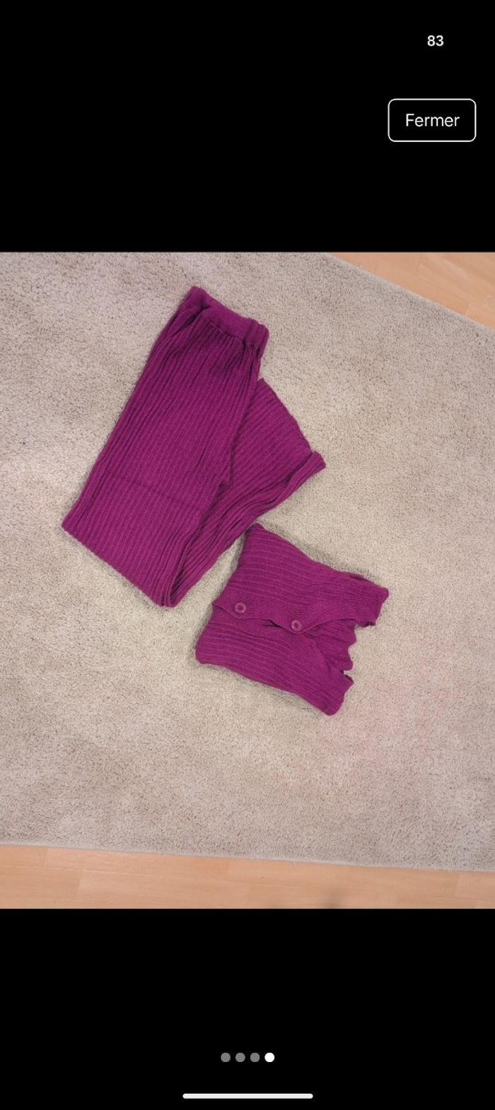 Ensemble en maille  fushia - photo numéro 2