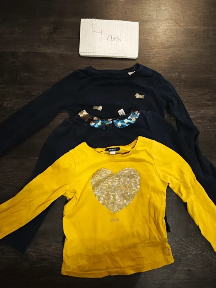Lot de 3 Tshirt sequins