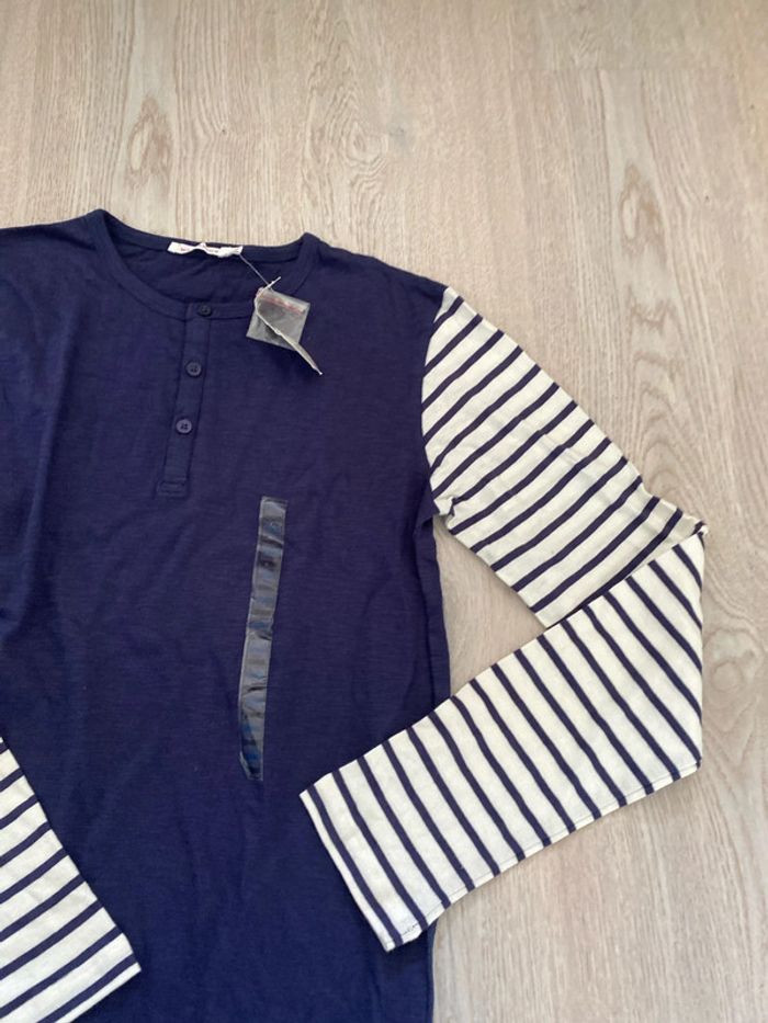 Tee shirt t-shirt marinière à Monoprix Taille 13, 14 ans, neuf. - photo numéro 3