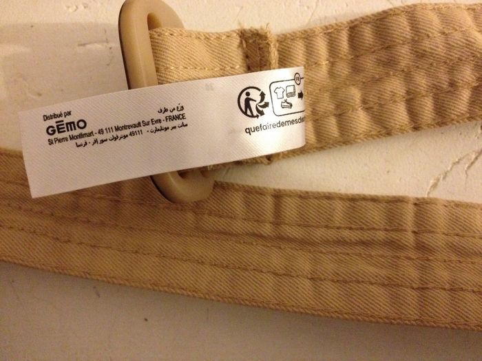 Ceinture ajustable beige gemo femme 38 - photo numéro 8
