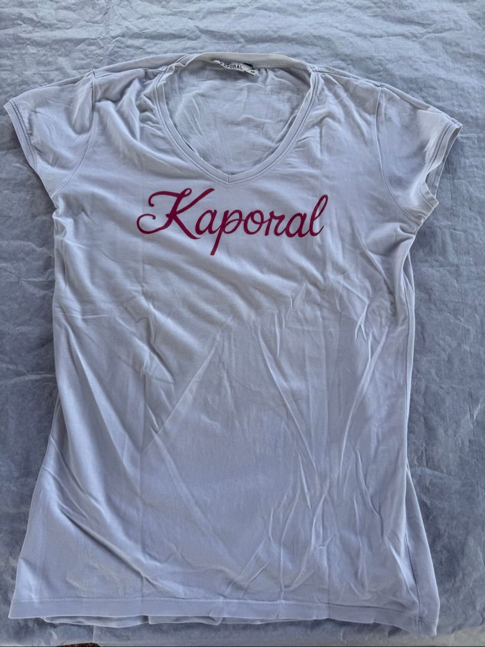 T-shirt blanc Kaporal