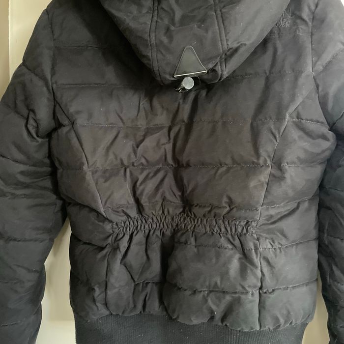 Doudoune noire Superdry femme Toggle Puffer capuche fausse fourrure M doublure sherpa V064 - photo numéro 8