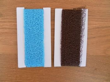 ruban turquoise marron