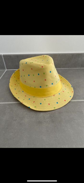 Chapeau jaune à pois fille Vertbaudet