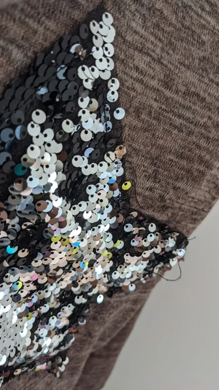 Sweat à capuche avec étoile en sequins 36 - photo numéro 8