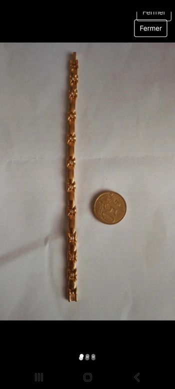 Sublime bracelet vintage authentique doré et strass