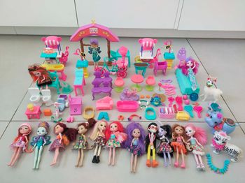 Lot 14 poupée enchantimals avec nombreux accessoires et animaux