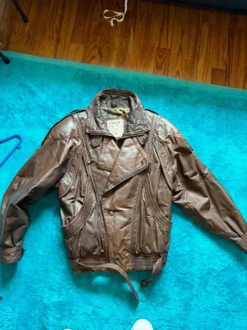 Veste en cuir brun Oryx / Perfection en cuir brun Oryx