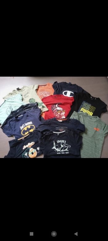 Lot tee shirts 10 ans