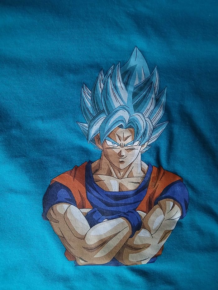 9-11 ans/T-shirt "Son Goku super Saiyan blue" - photo numéro 3