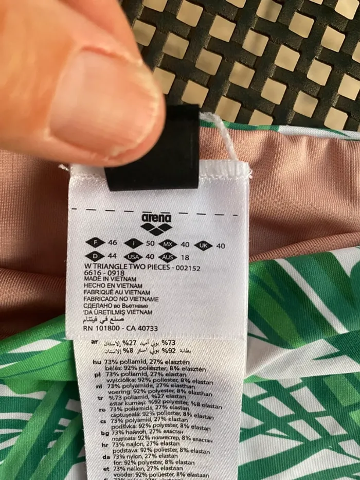 Maillot de bain neuf Arena xxl 46 neuf étiquette - photo numéro 5