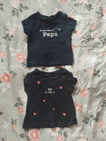 T-shirt mc fille 1 mois