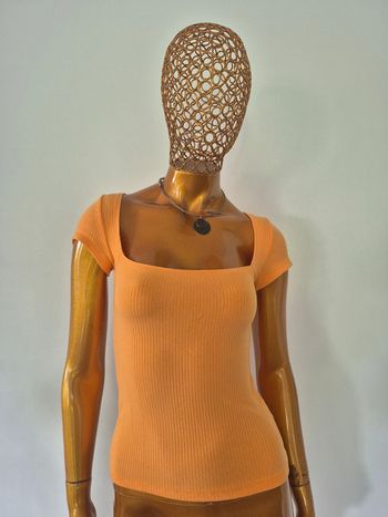 Tee-shirt Femme Manches Courtes Orange