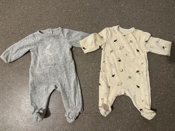 Lot 2 pyjamas bébé garçon 1 mois 