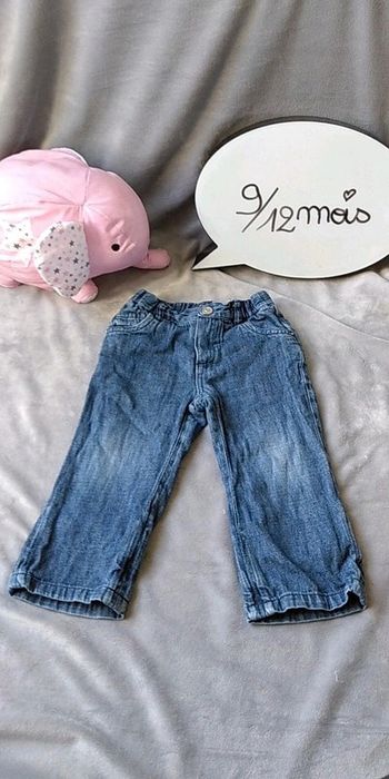 Pantalon jeans Fille 9/12 mois 100% coton Verbaudet