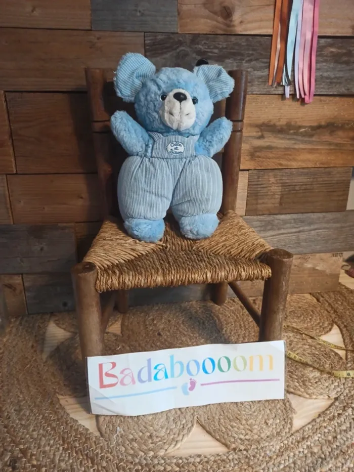 Peluche ours souris câlin et bisou vintage tbe