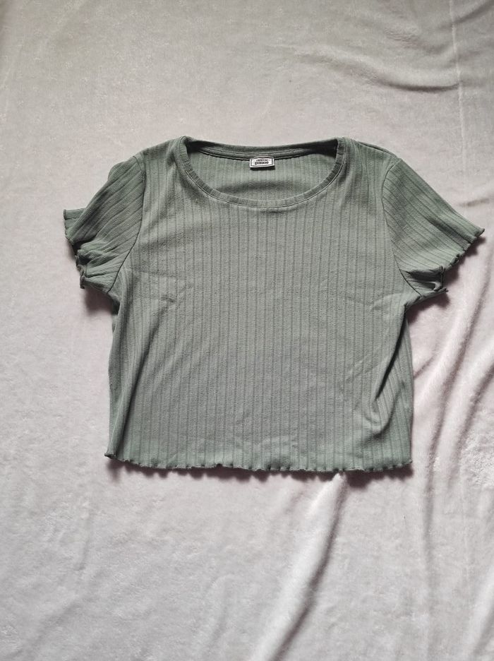 Tee shirt court kaki taille unique - photo numéro 2