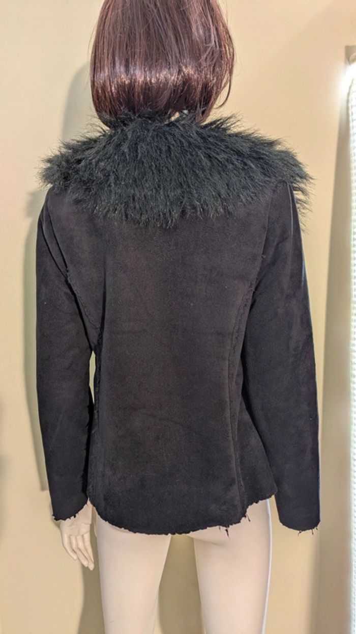 Manteau chaud noir foururu - photo numéro 4