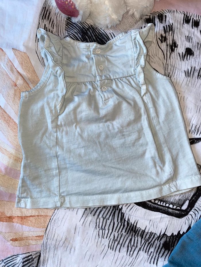 Ensemble pantalon legging jeans et t-shirt, taille 9 mois, marque DPAM et Tape à l’œil. - photo numéro 8