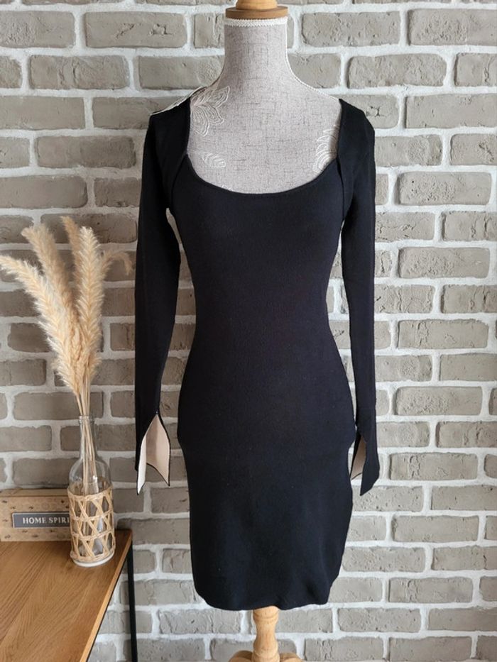 Robe moulante en maille noire très douce Zara neuve avec étiquette - photo numéro 7
