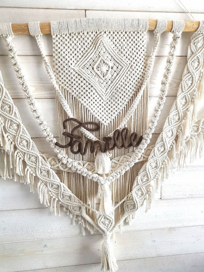 Macramé bohème mural personnalisé - photo numéro 2