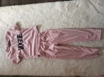 Ensemble rose velour