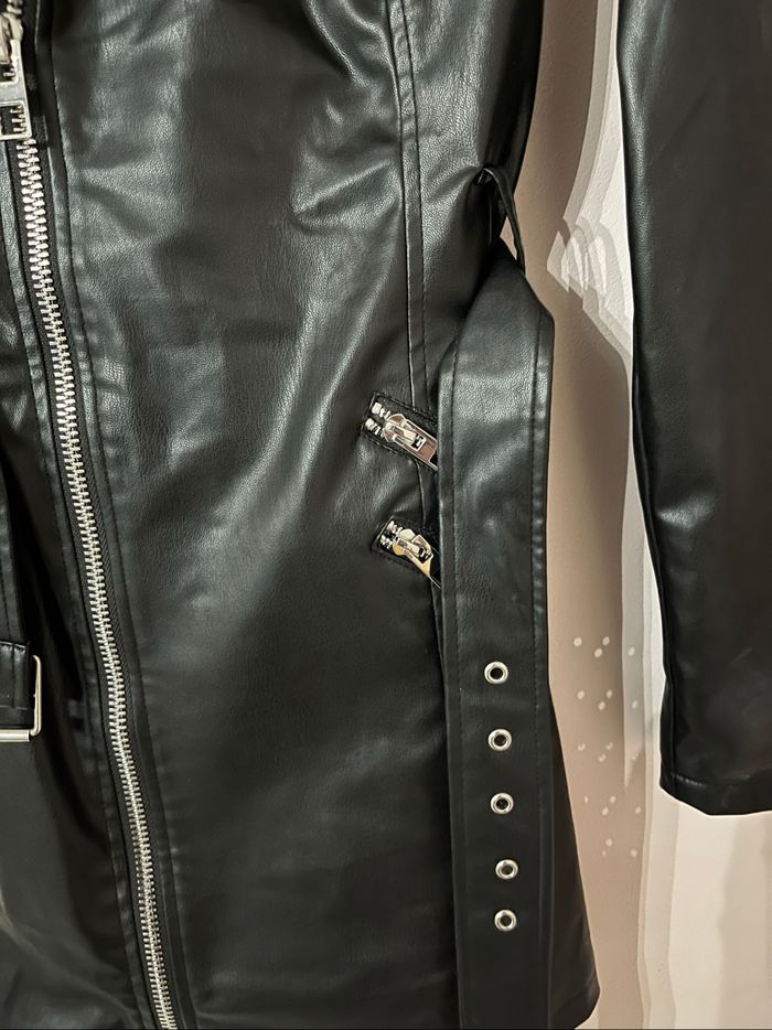 Veste simili cuir noir - photo numéro 3