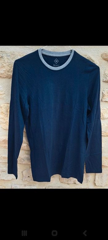 Tee-shirt manches longues bleu marine TeX Taille S